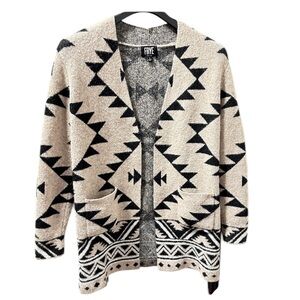 Frye Women's Cozy Aztec Southwestern Print Cardigan Bon Fire Ready M